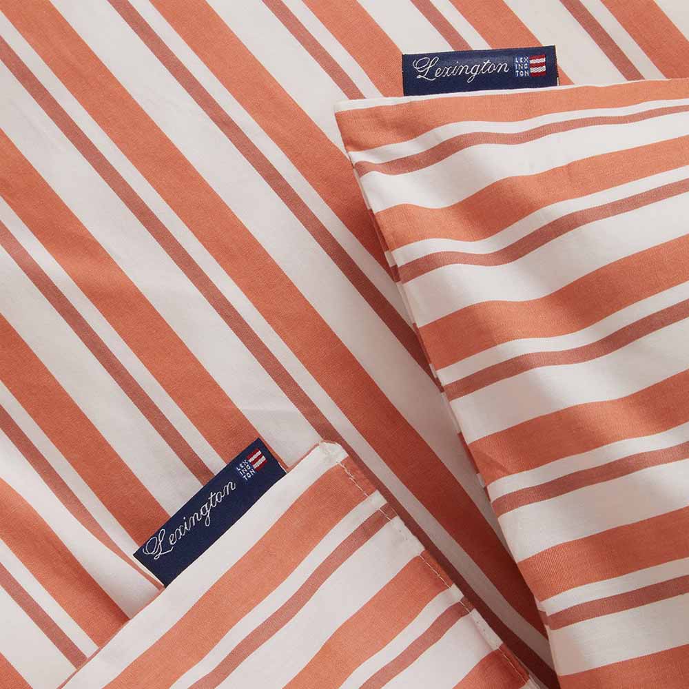 Lexington Striped Cotton Poplin Randigt P&aring;slakan