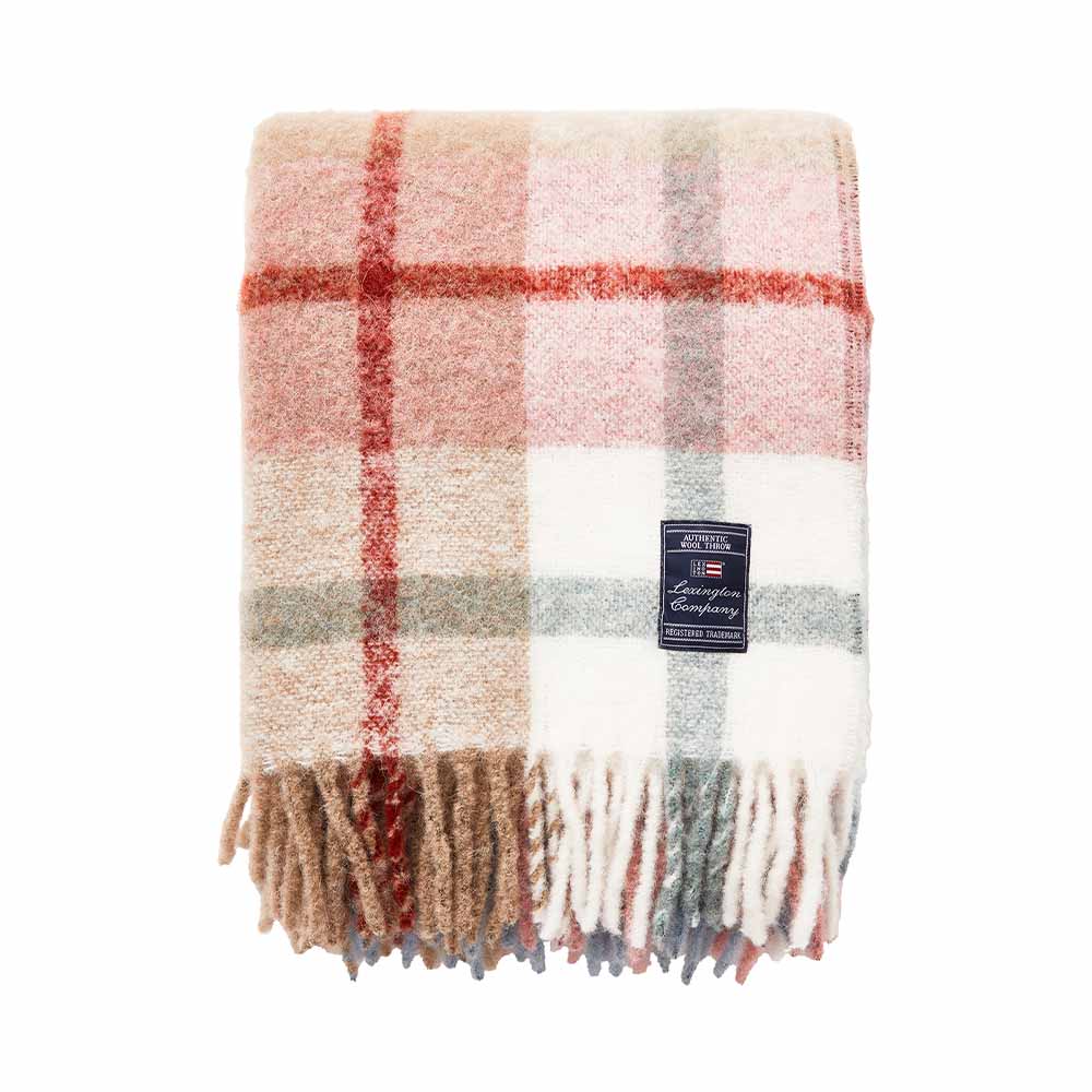 Lexington Checked Mohair Mix Pläd 130x170 Multi