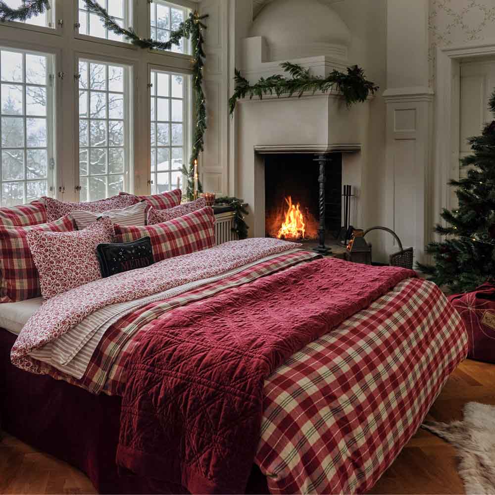 Lexington Flower Printed Cotton Sateen Blommigt P&aring;slakanset