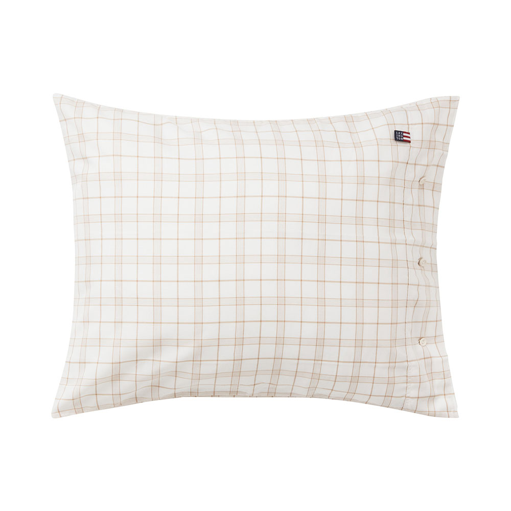 Lexington Checked Lyocell Cotton Örngott 65x65 Vit