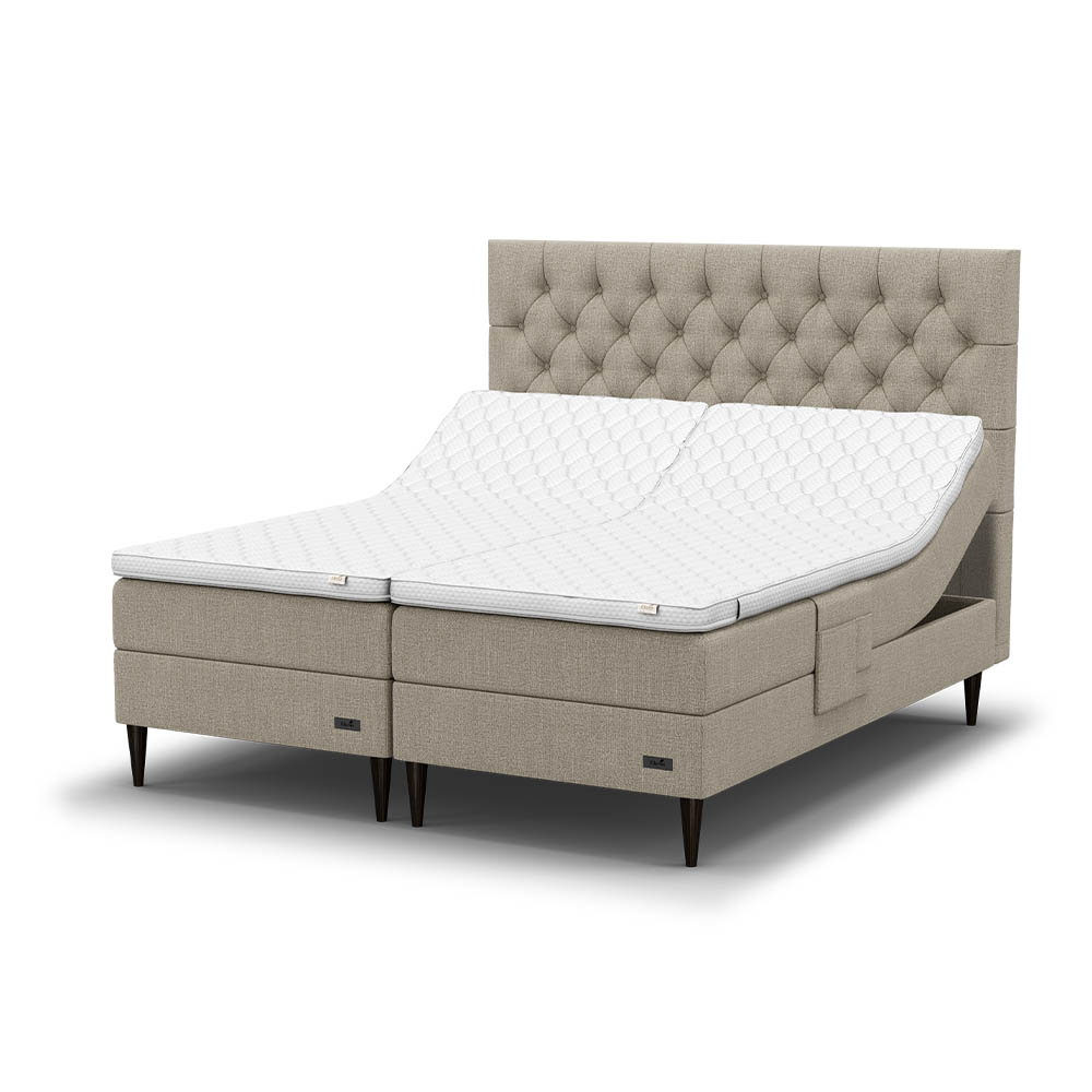 Ekens Elegans Ställbar Säng 210x200 Struktur Råg