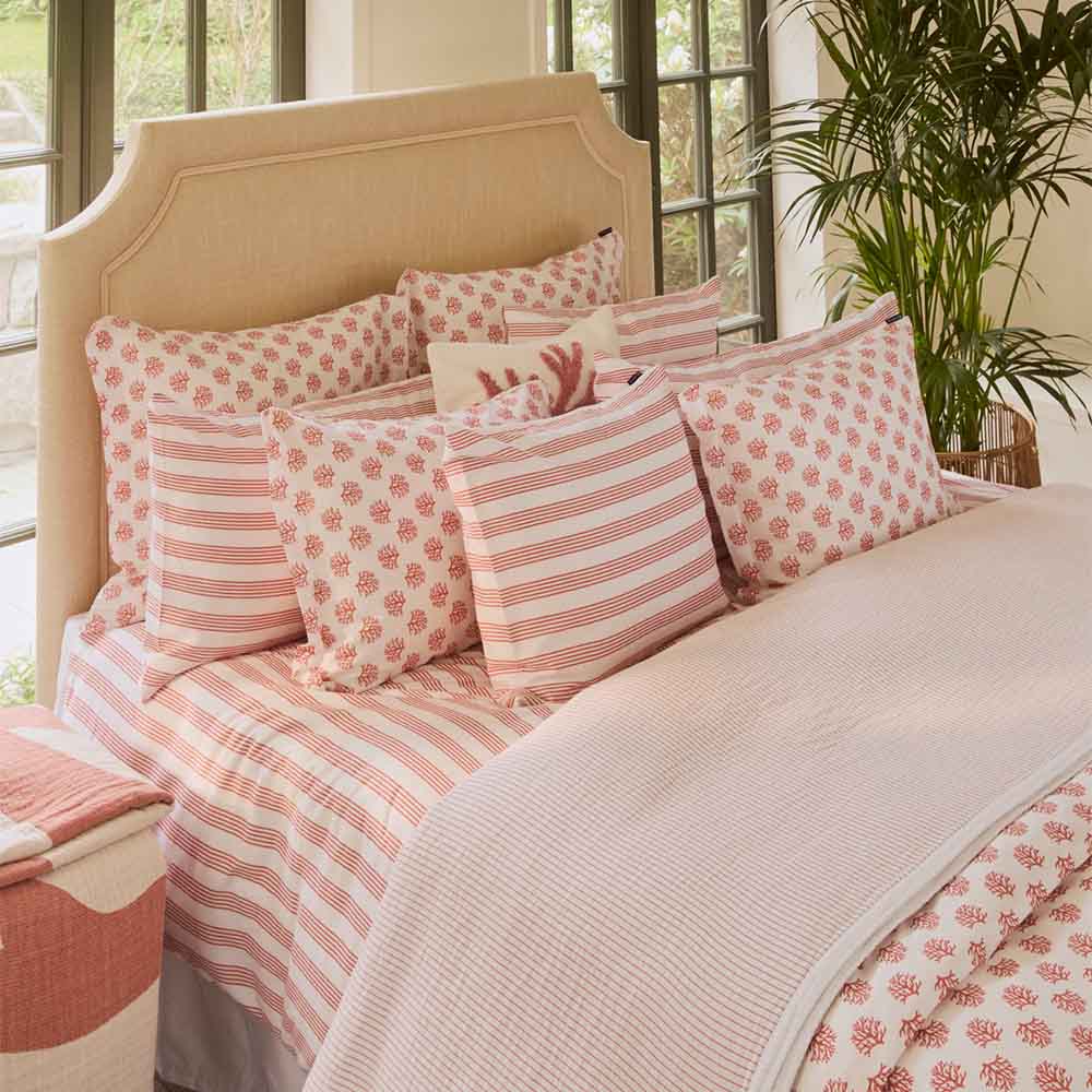 Lexington Striped Reversable Organic Cotton Överkast