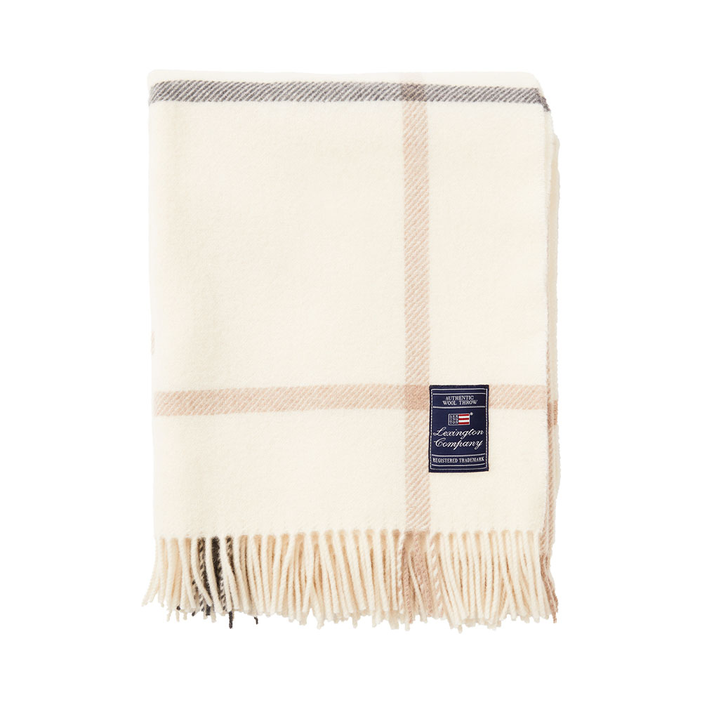 Lexington Checked Recycled Wool Pläd 130x170 Multi