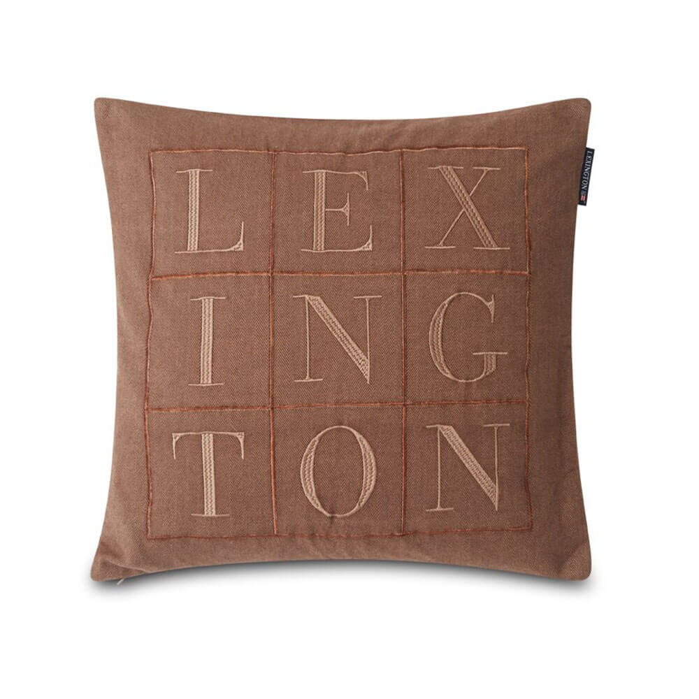 Lexington Herringbone Logo prydnadskudde