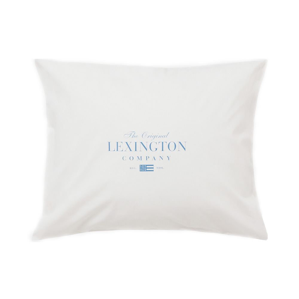 Lexington Printed Organic Cotton Poplin Örngott 50x60 Vit