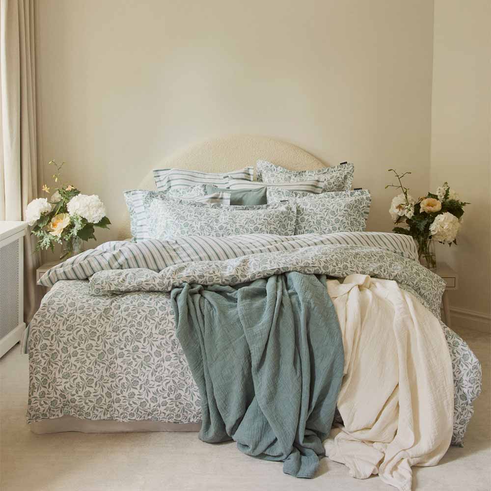 Lexington Flowers Jacquard Organic Cotton &Ouml;verkast
