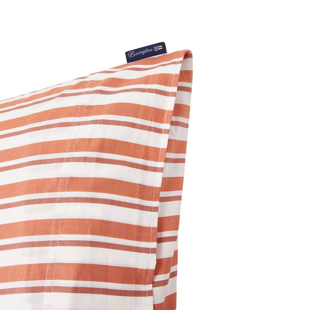 Lexington Striped Cotton Poplin Bomull Randigt Örngott