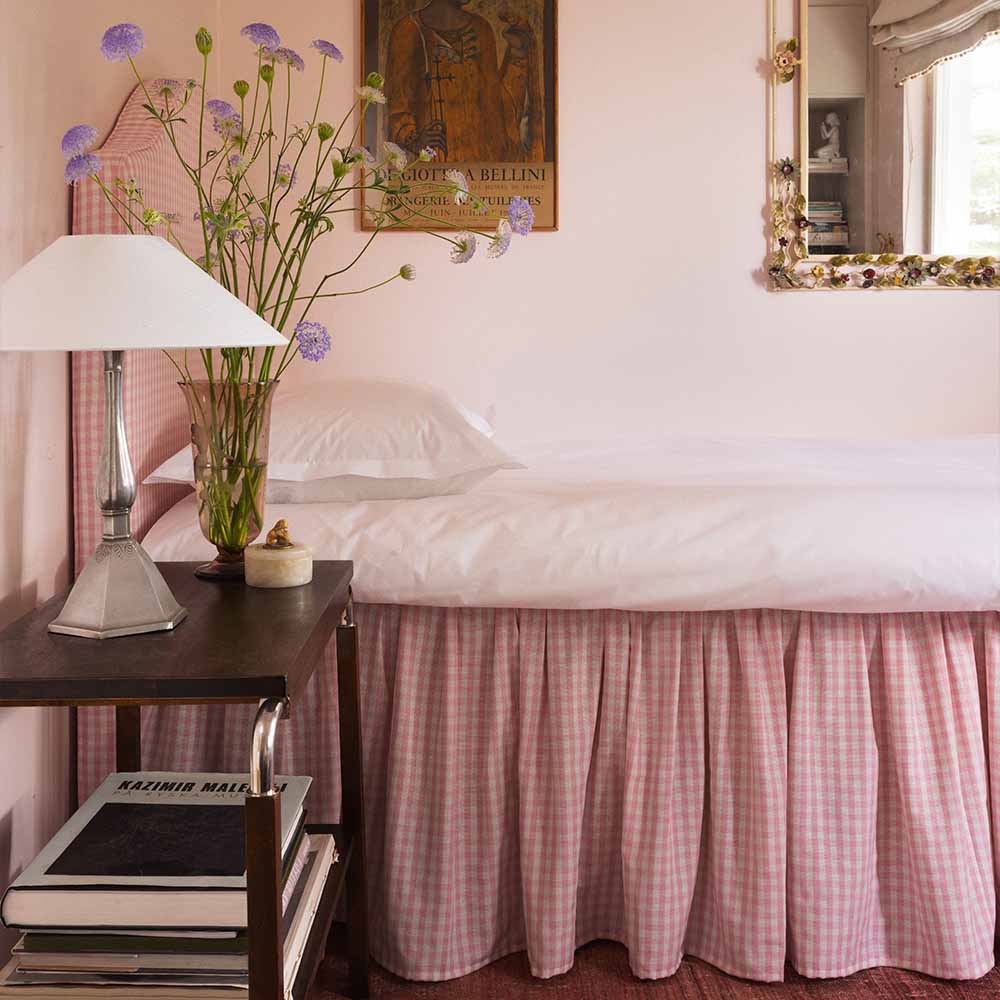Mille Notti Laura Check Piccolo Sängkappa 160x54 Rosa