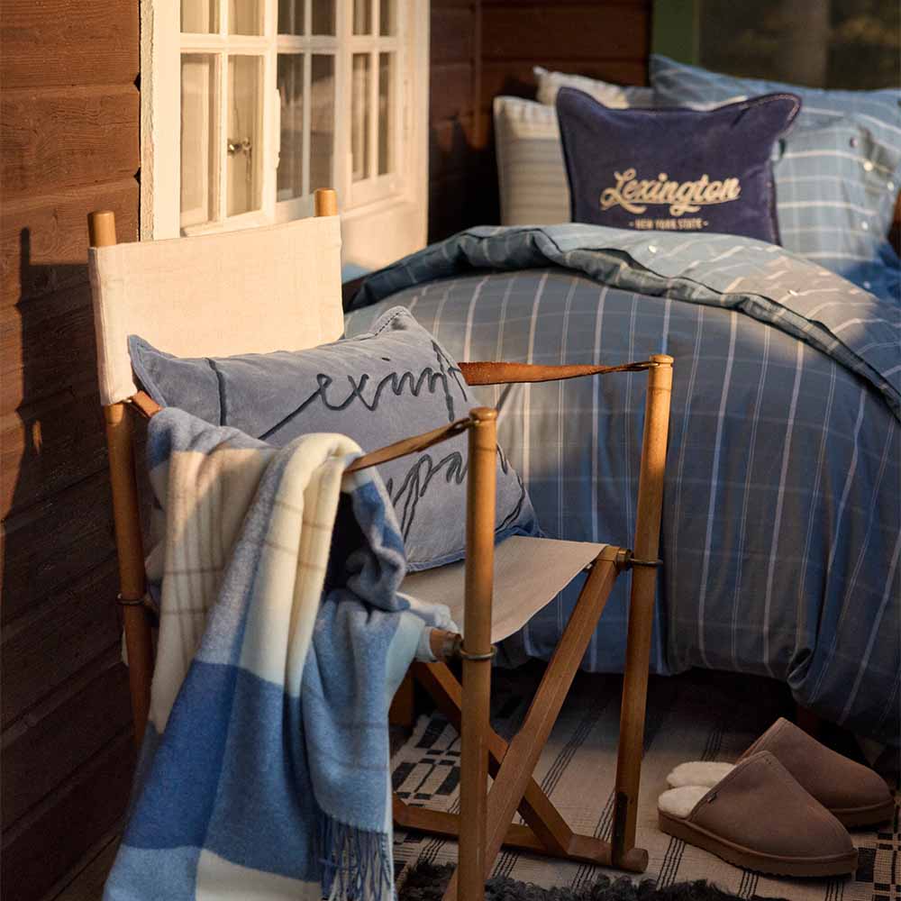 Lexington Checked Cotton Poplin Påslakanset