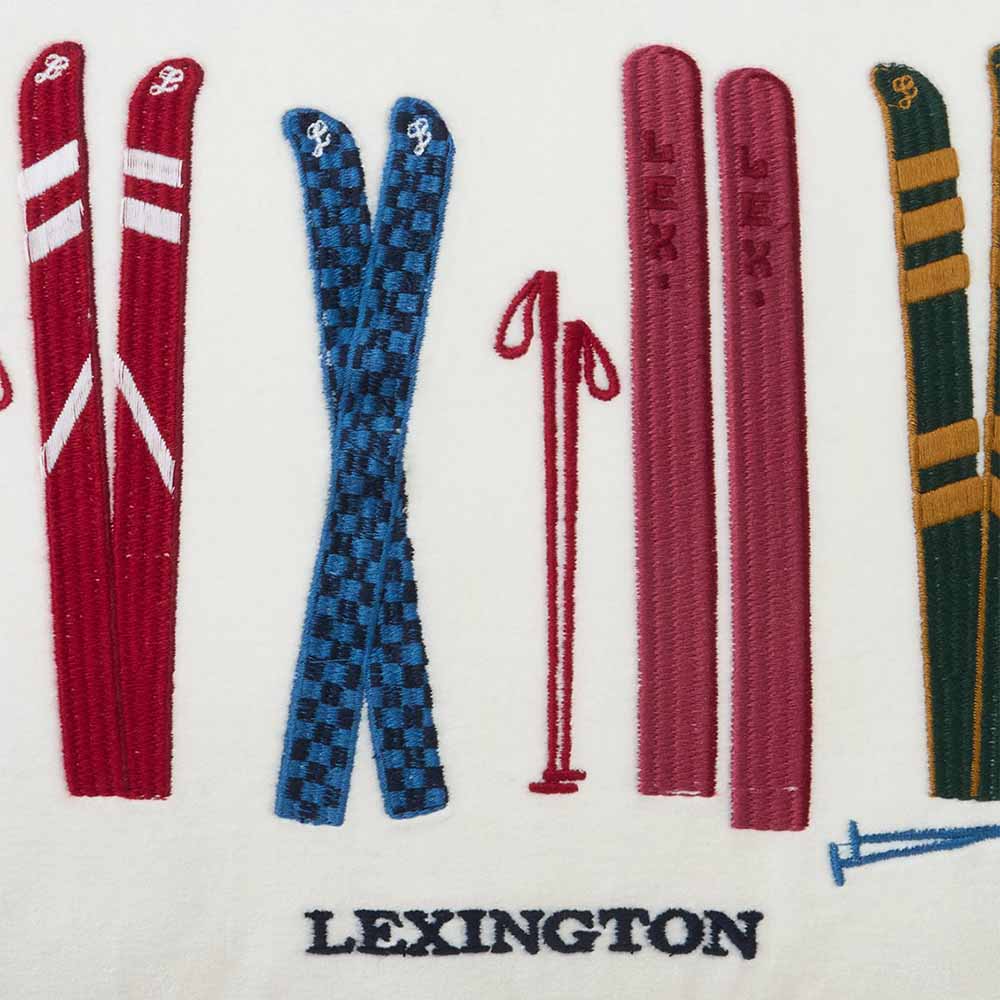 Lexington Skis And Poles Organic Cotton Velvet Prydnadskudde