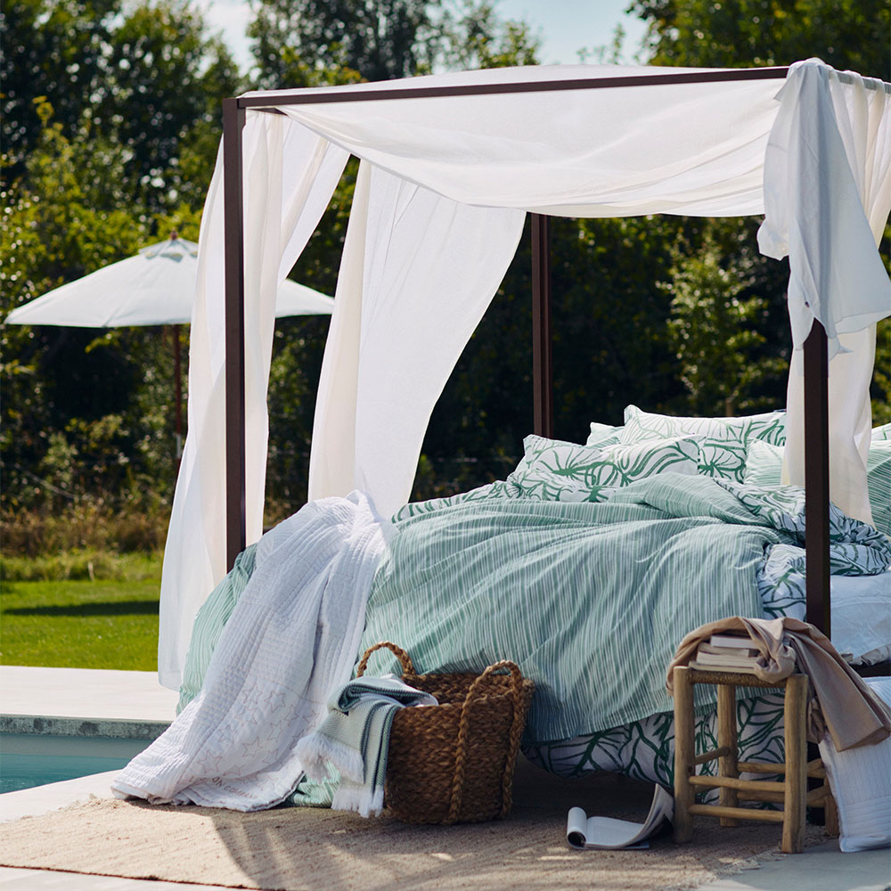 Lexington Striped Cotton Poplin Påslakanset