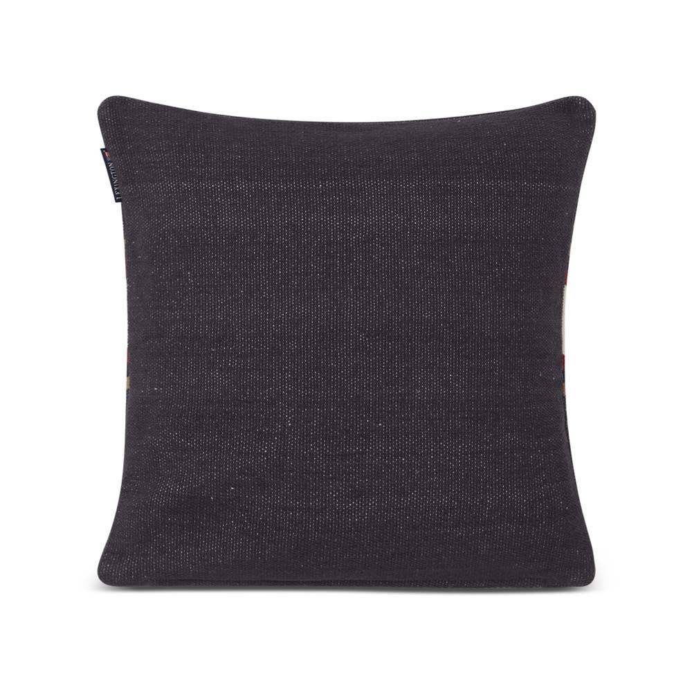 Lexington Striped Logo Recycled Cotton Prydnadskudde