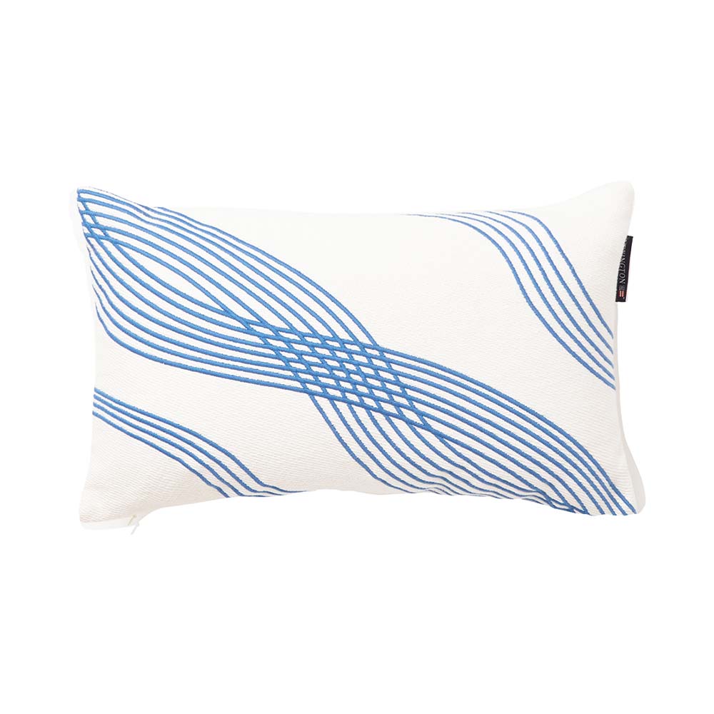 Lexington Waves Recycled Heavy Cotton Twill Prydnadskudde 30x50 Vit