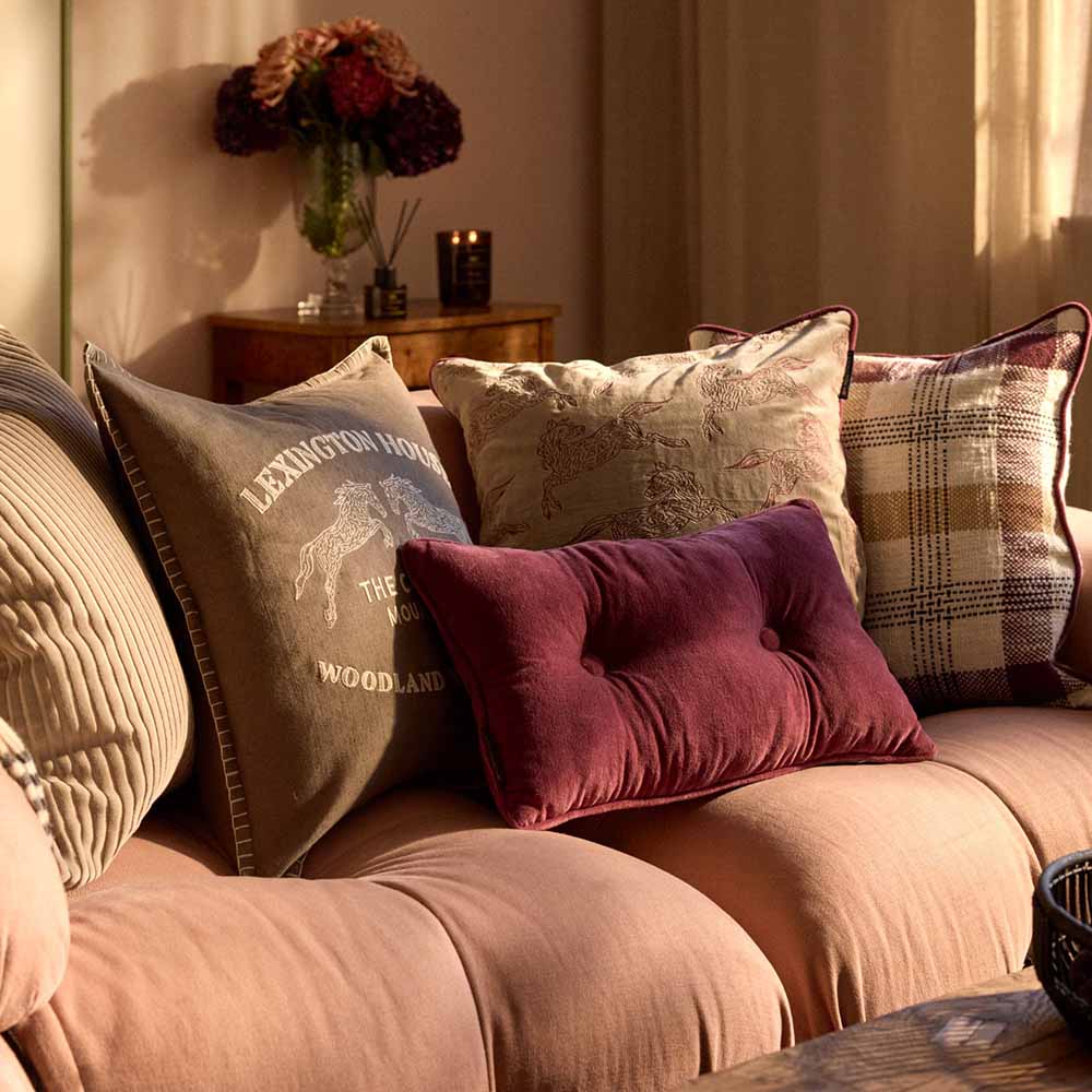 Lexington Horses Organic Cotton Velvet Kuddfodral