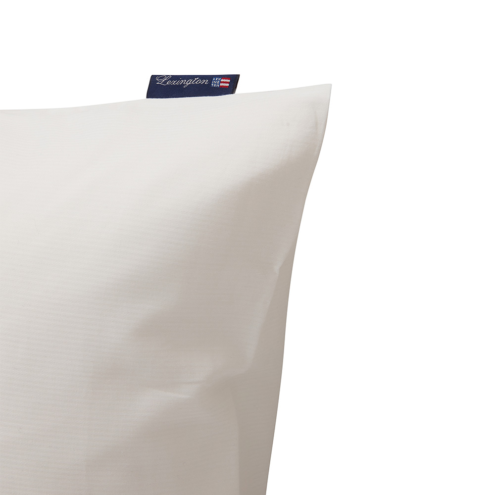 Lexington Striped Cotton Poplin Örngott Vitt