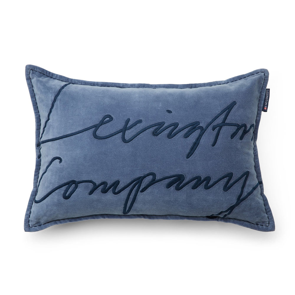 Lexington Logo Organic Cotton Velvet Kuddfodral