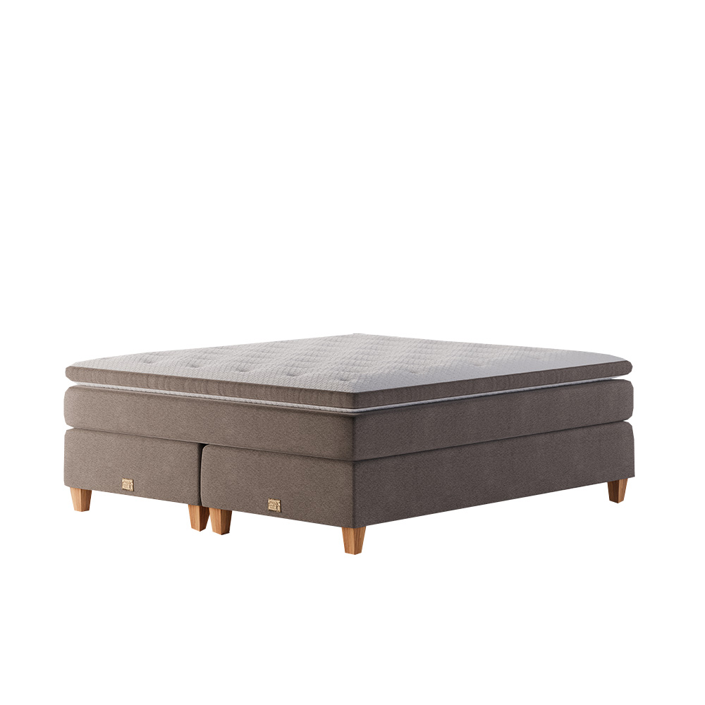 Mattsons Beds Rise Stitch Kontinentalsäng 210x210 Grå