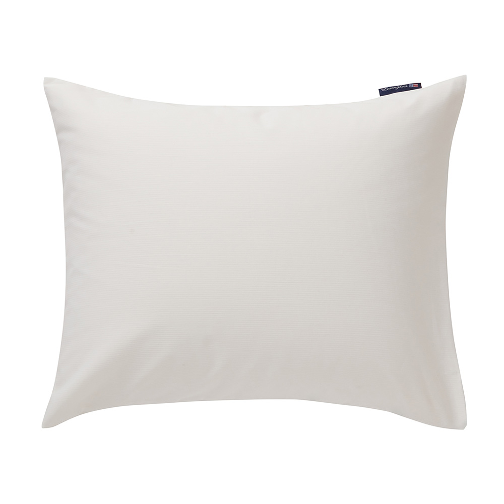 Lexington Striped Cotton Poplin Örngott Vitt