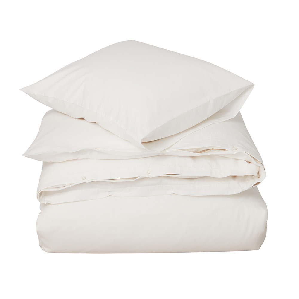 Lexington Striped Cotton Poplin P&aring;slakanset Vitt