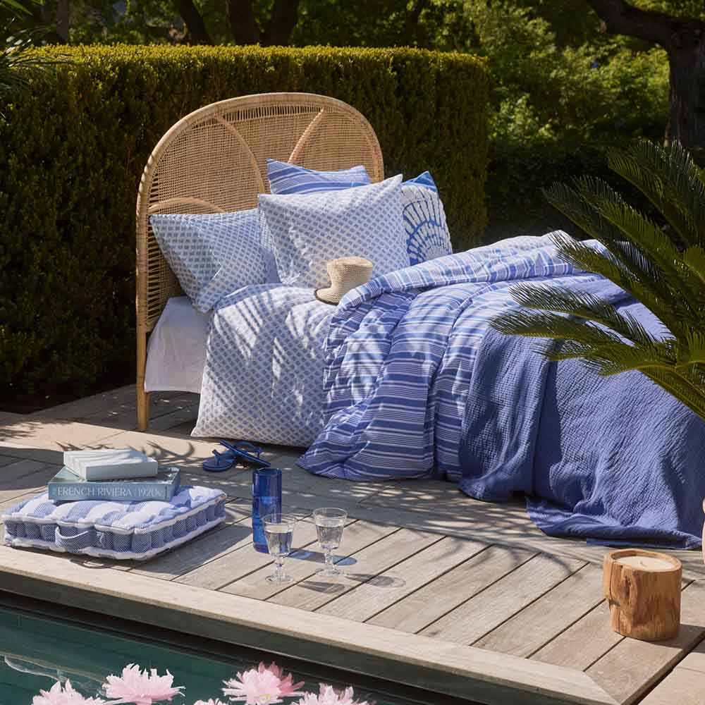 Lexington Striped Reversable Organic Cotton Överkast