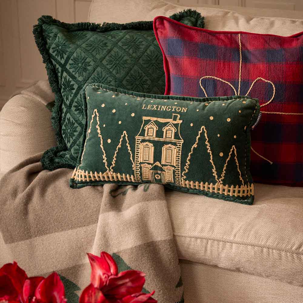 Lexington Winter House Organic Cotton Velvet Prydnadskudde