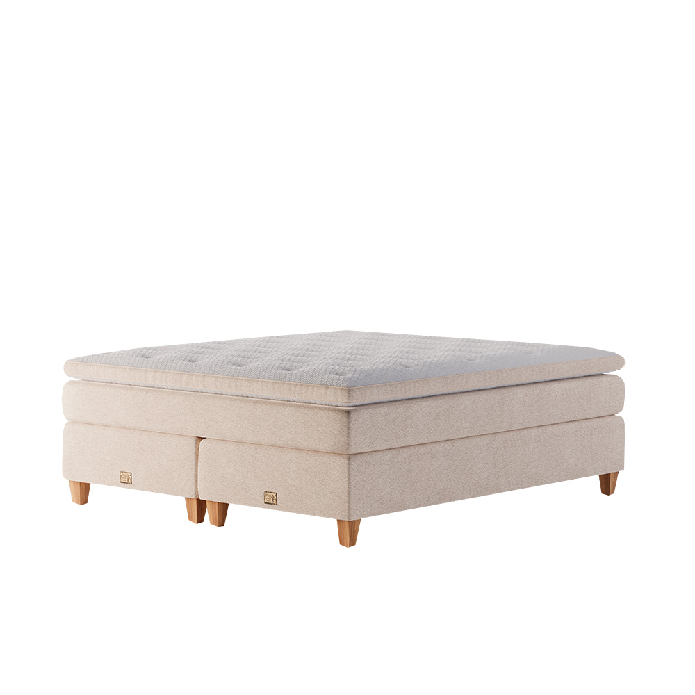 Mattsons Beds Rise Stitch Kontinentalsäng 210x210 Beige