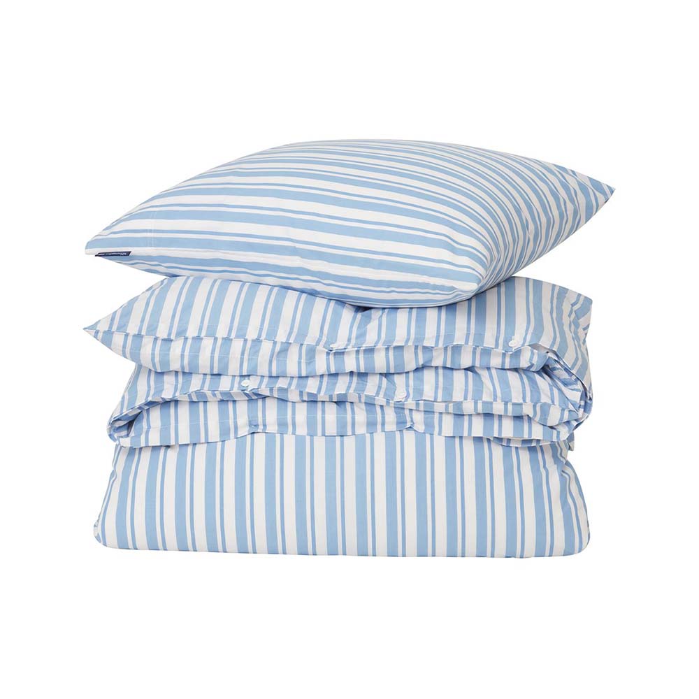 Lexington Striped Cotton Poplin Randigt P&aring;slakan
