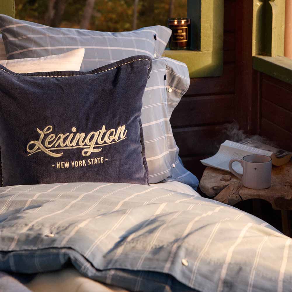 Lexington Checked Cotton Poplin Påslakanset