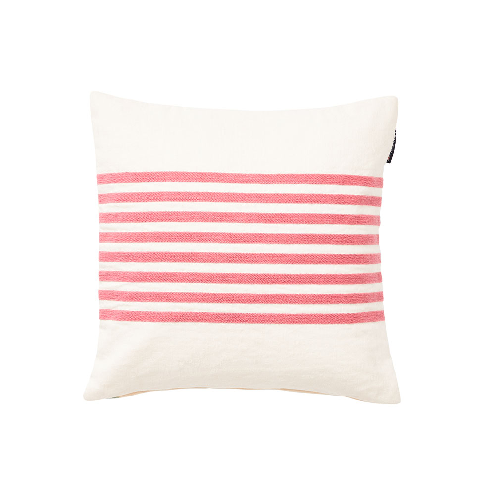 Lexington Embroidery Striped Linen Cotton Kuddfodral 50x50 Multi
