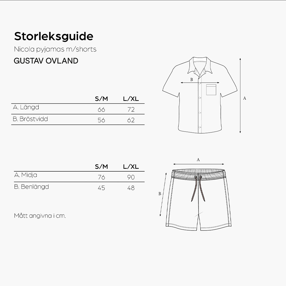 Gustav Ovland Nicola Pyjamasset Med Shorts