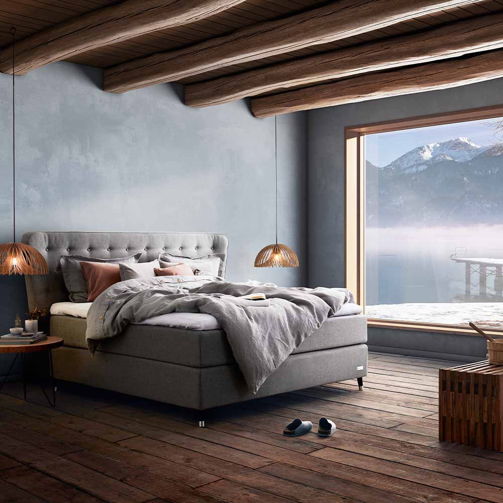 Ekens Lutande S&auml;ngben Tr&auml; Med Metallkant 4-pack