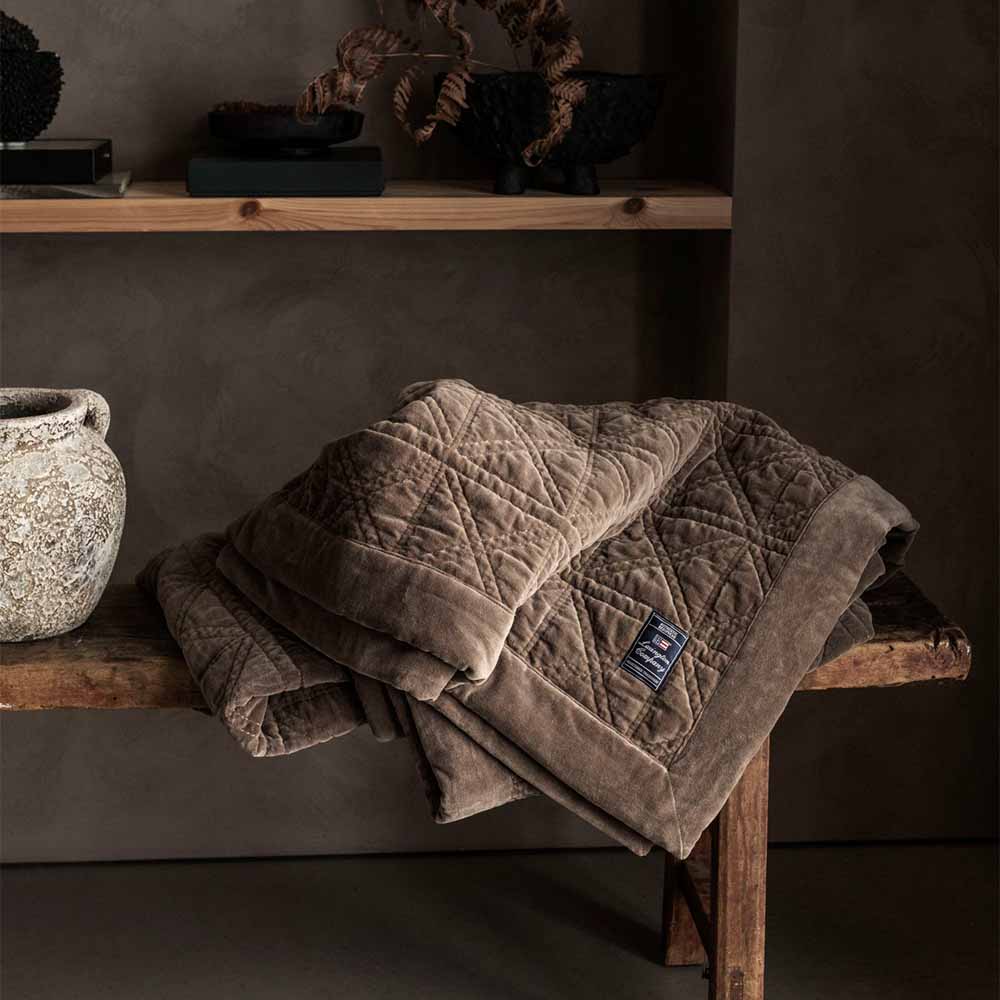 Lexington Rattan Quilted Organic Cotton Vevlet Överkast