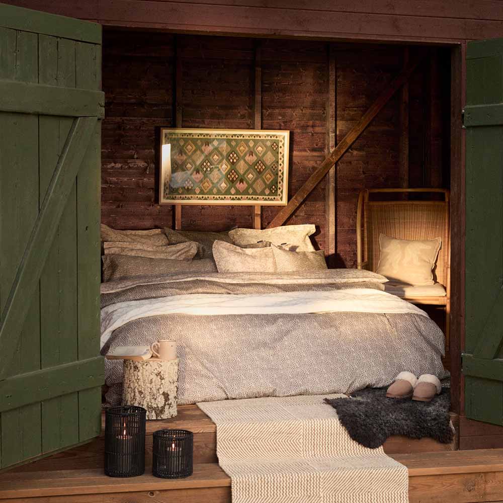 Lexington Leaf Vines Printed Cotton Sateen P&aring;slakanset