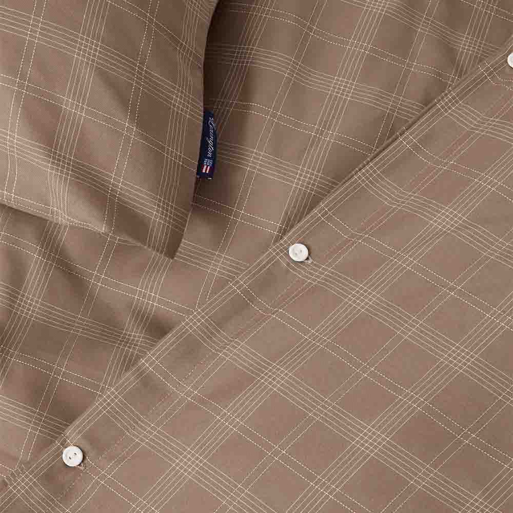 Lexington Checked Lyocell/Cotton Pin Point Oxford Påslakanset