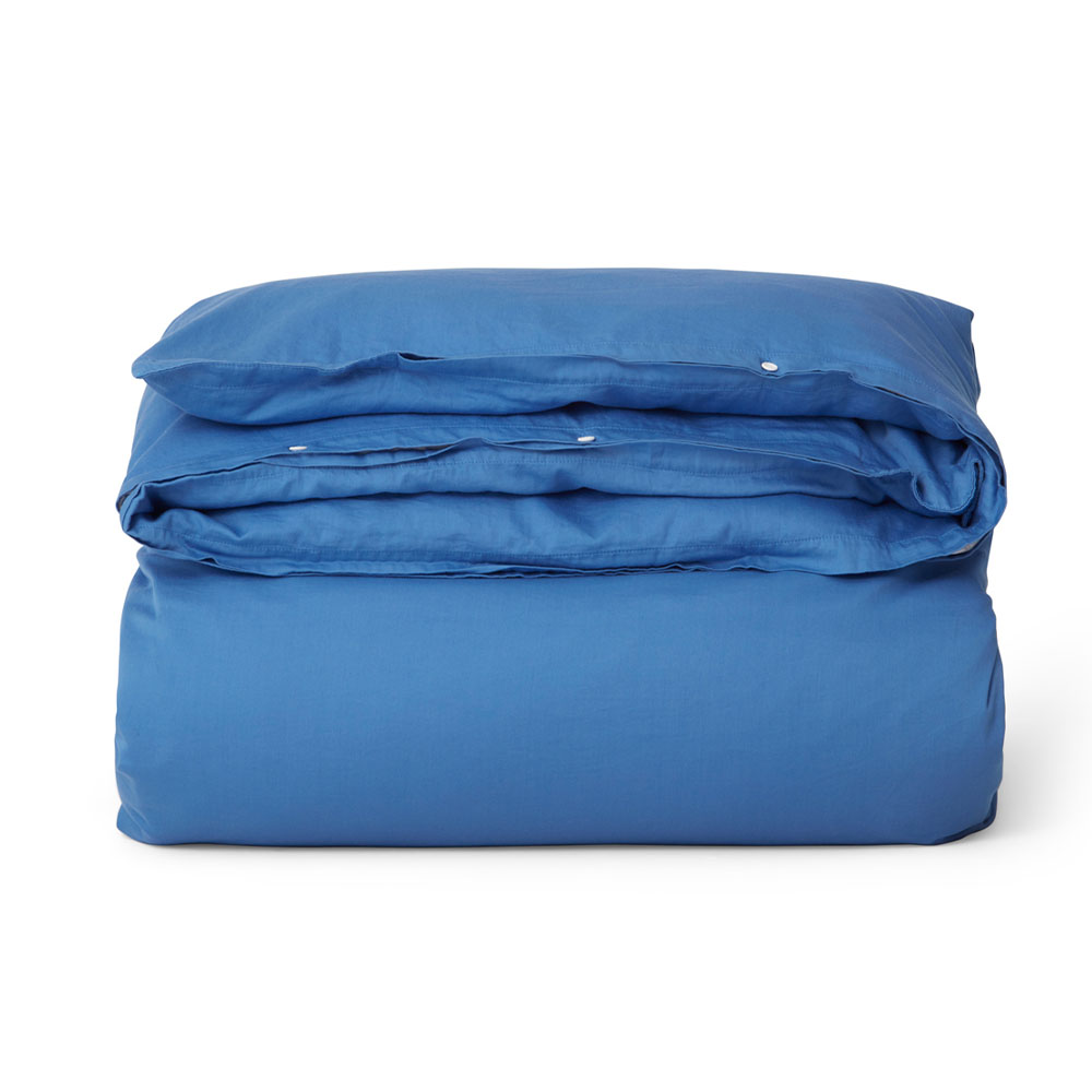 Lexington Blue Washed Cotton Sateen Detail Påslakan