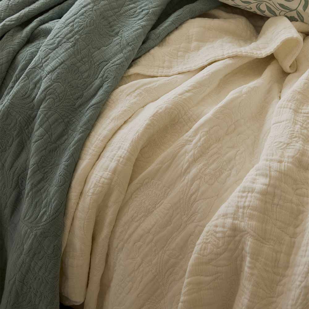 Lexington Flowers Jacquard Organic Cotton Överkast