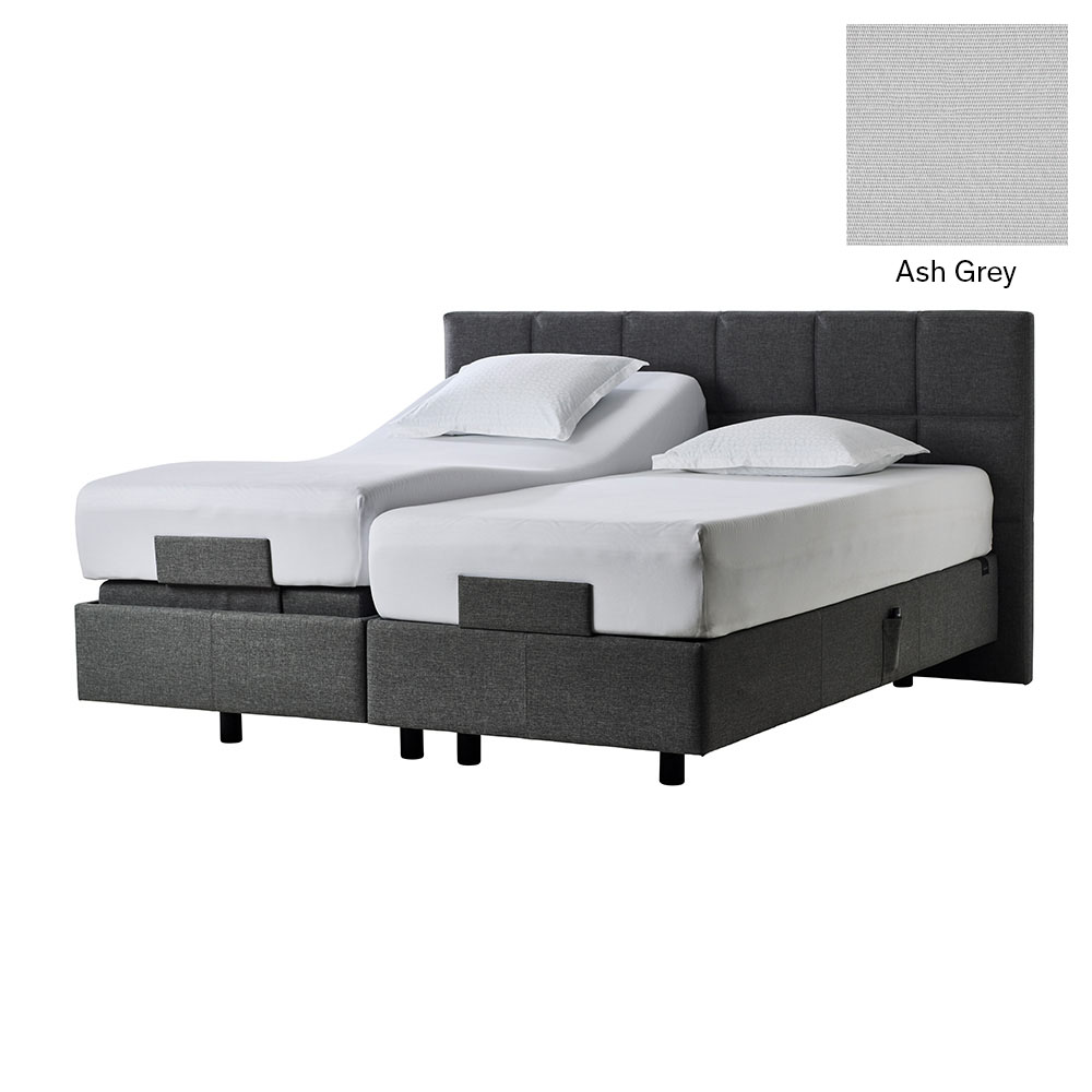 Tempur Spring Box Pro Luxe Ställbar Säng 200x210 Grå