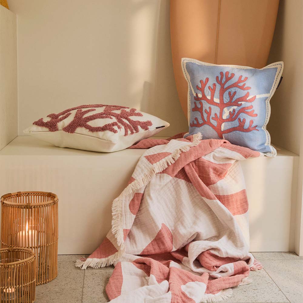 Lexington Coral Recycled Cotton Rug/Canvas Kuddfodral