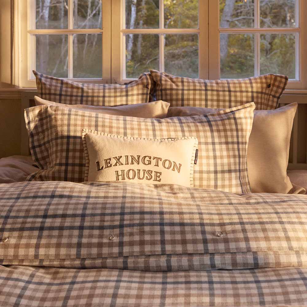 Lexington Checked Cotton Flannel Rutigt P&aring;slakanset