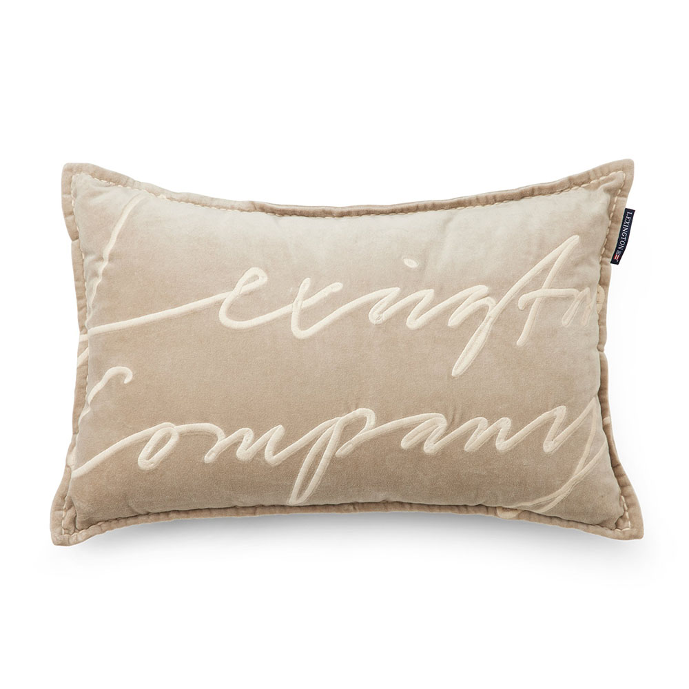 Lexington Logo Organic Cotton Velvet Kuddfodral