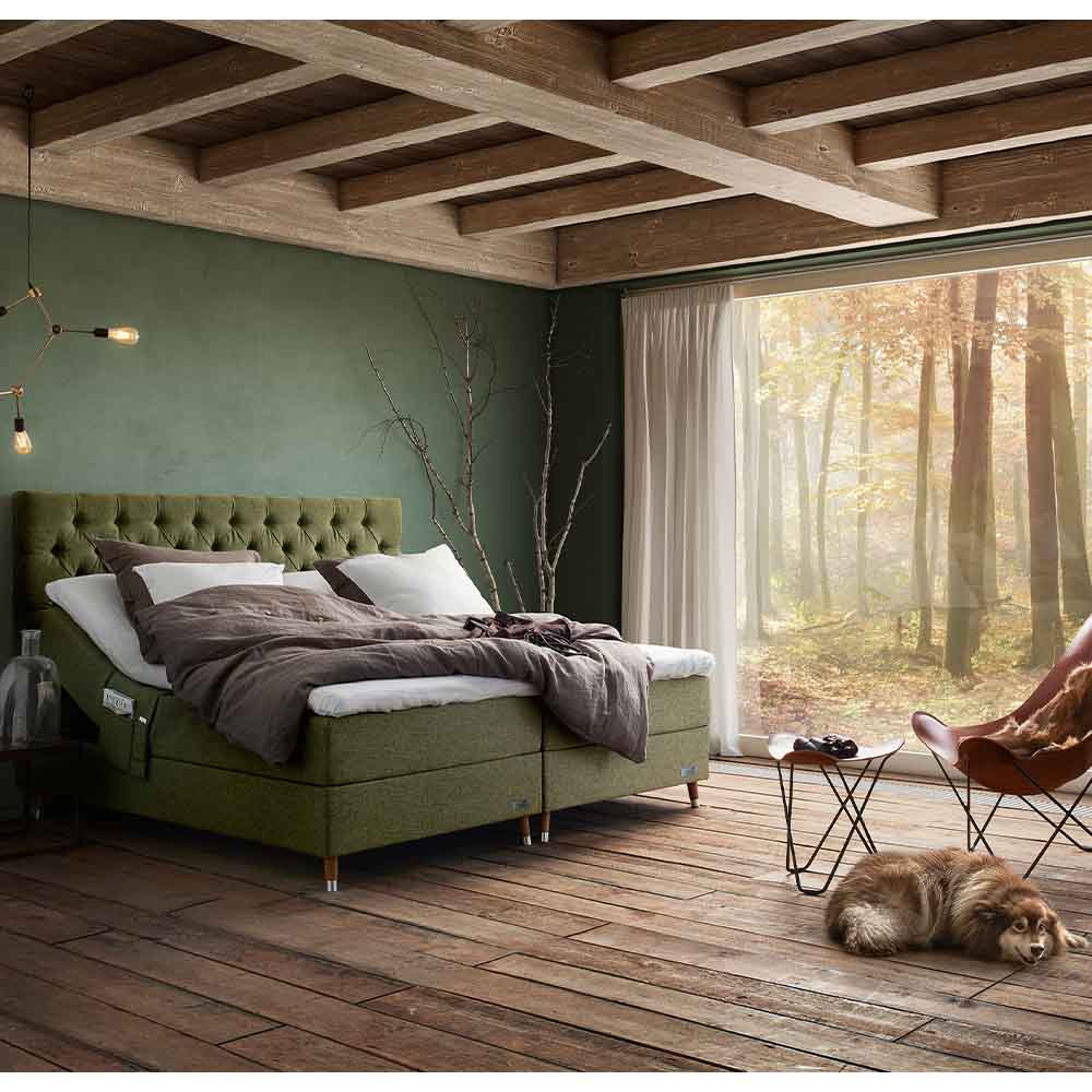 Ekens Lutande S&auml;ngben Tr&auml; Med Metallkant 4-pack