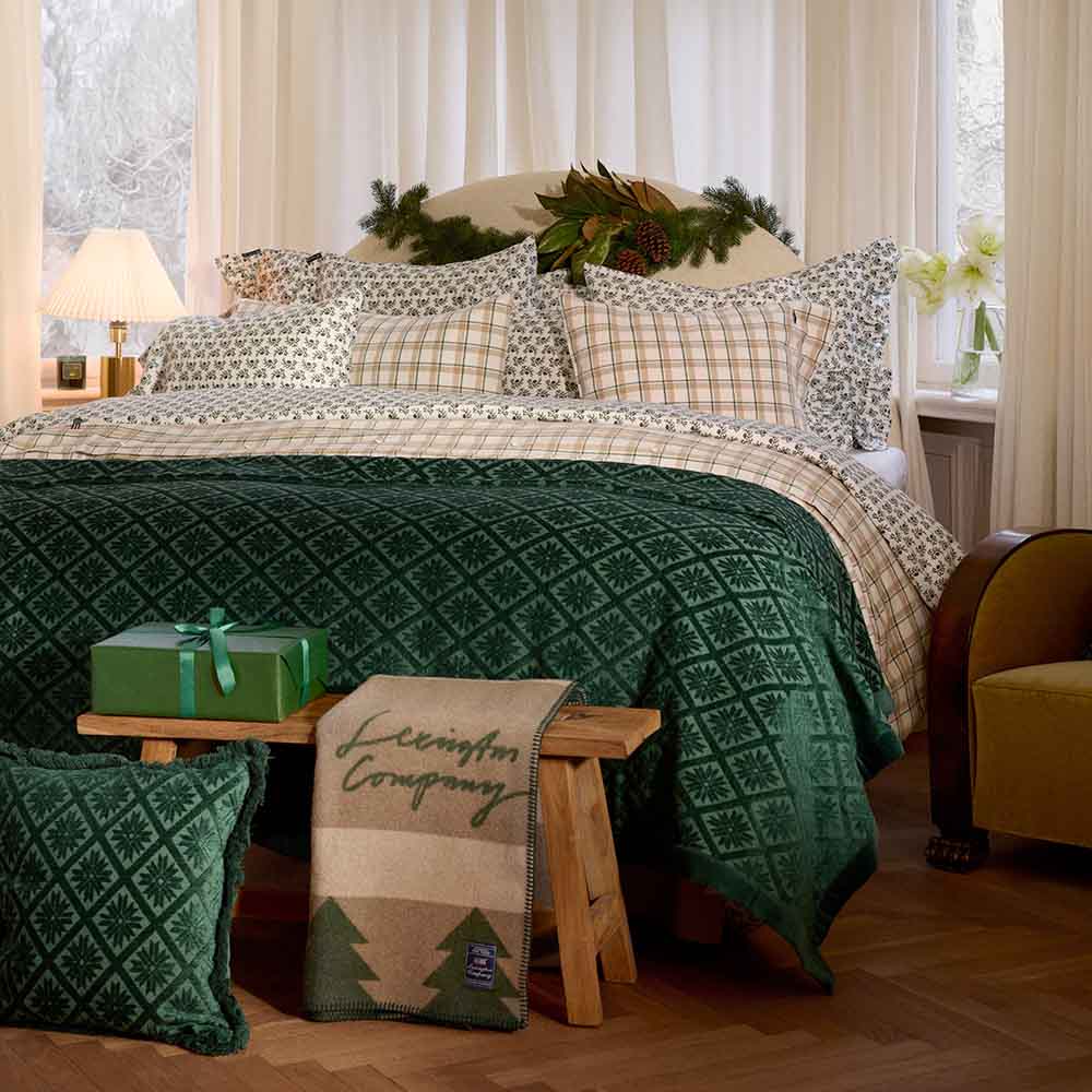 Lexington Flower Printed Cotton Sateen Blommigt P&aring;slakanset