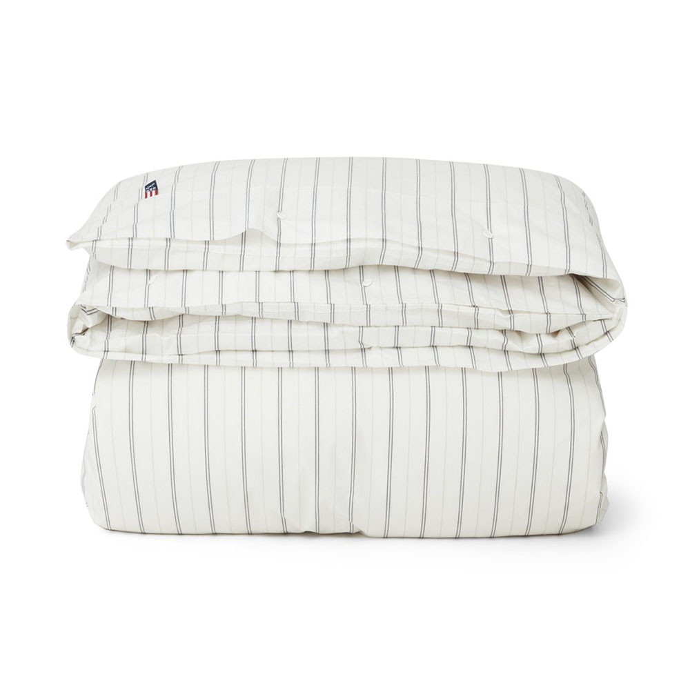 Lexington Striped Cotton Poplin Randigt P&aring;slakan