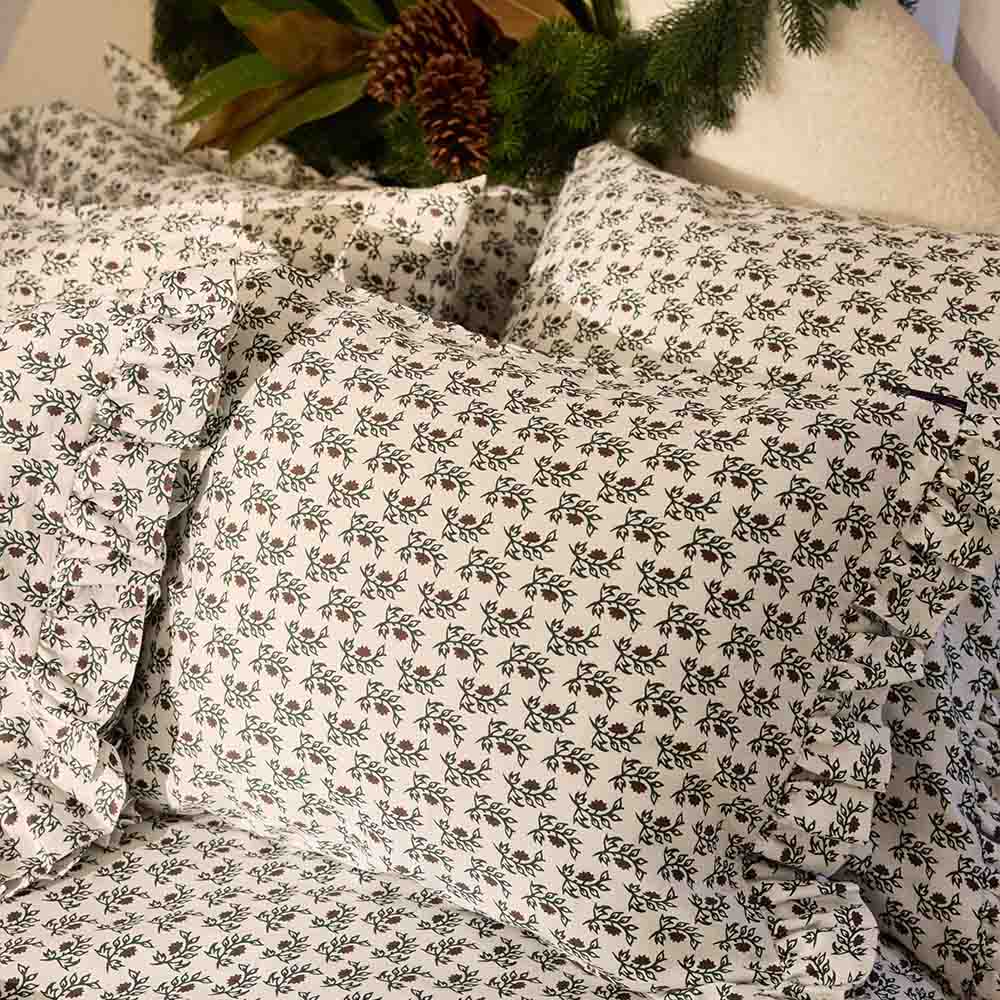 Lexington Flower Printed Cotton Sateen Blommigt Påslakanset