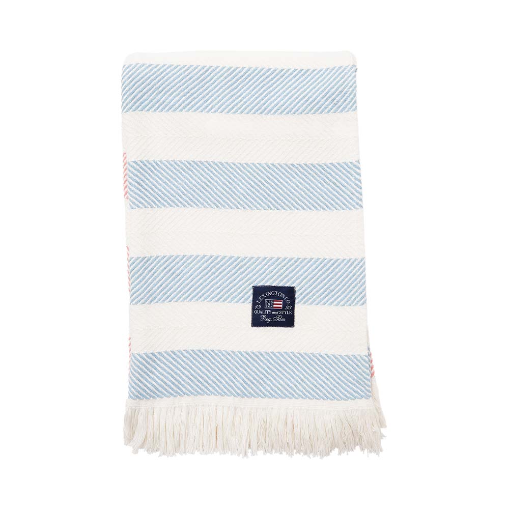 Lexington Multi Striped Recycled Cotton Pläd 130x170 Multi