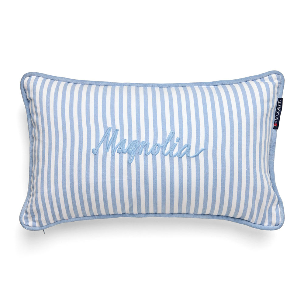 Lexington Organic Cotton Oxford Striped Kudde