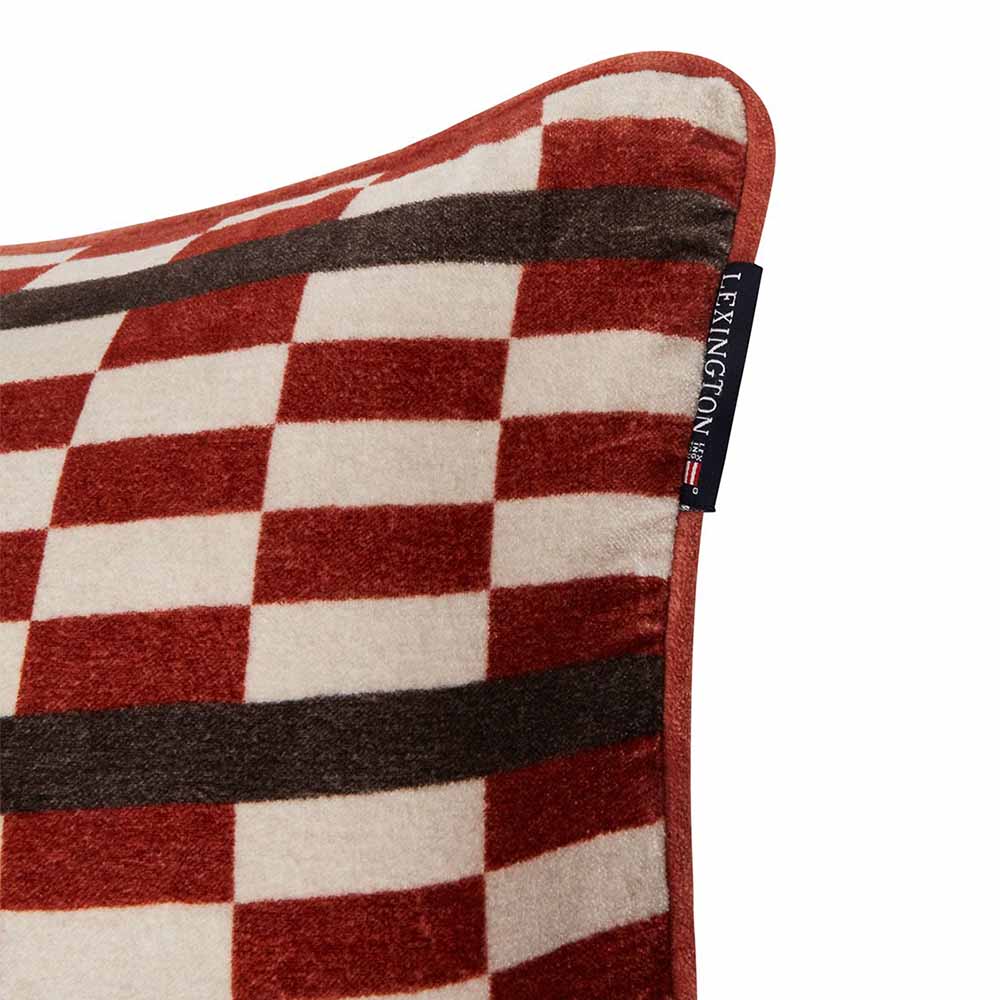 Lexington Graphic Printed Organic Cotton Velvet Kudde