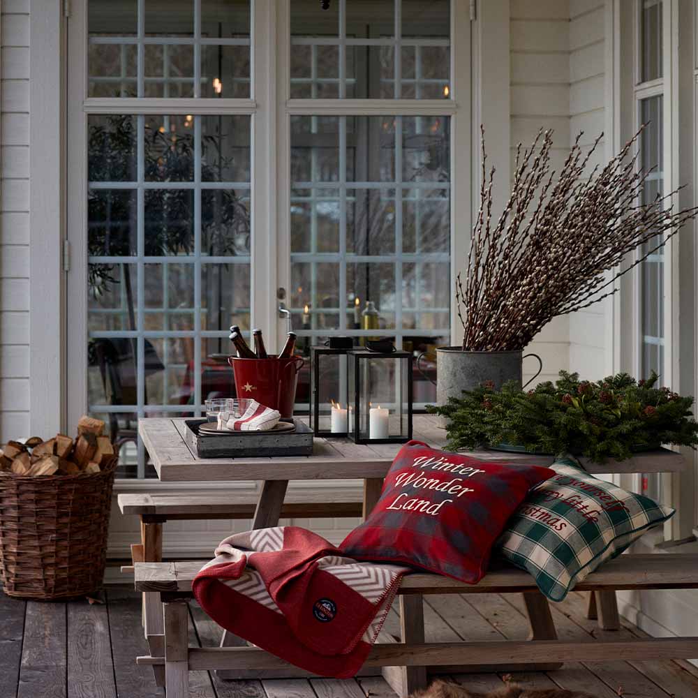 Lexington Checked Organic Cotton Flannel Kuddfodral