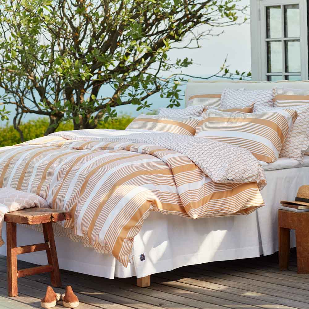 Lexington Striped Cotton Sateen Örngott