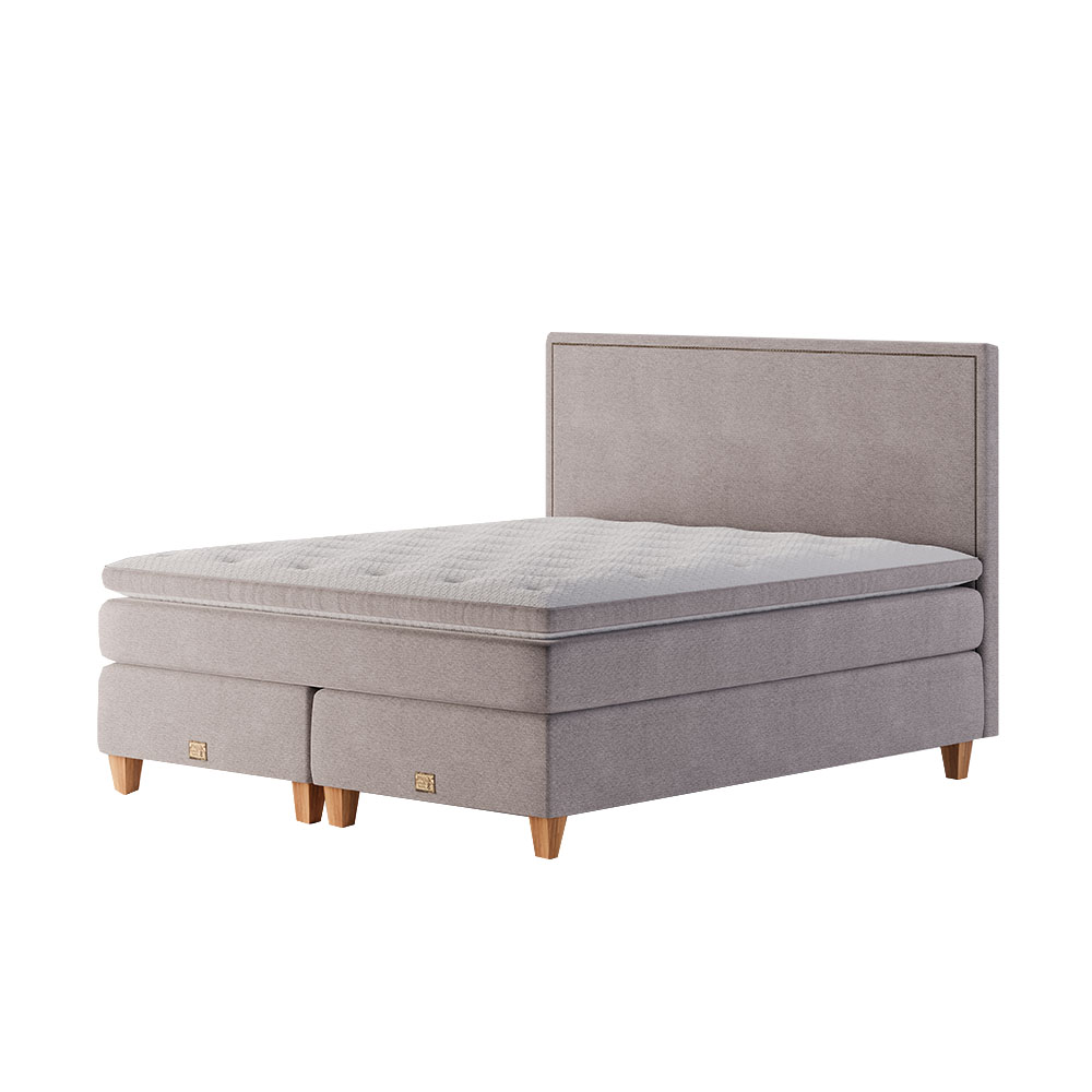 Mattsons Beds Rise Stitch Kontinentalsäng 210x210 Grå
